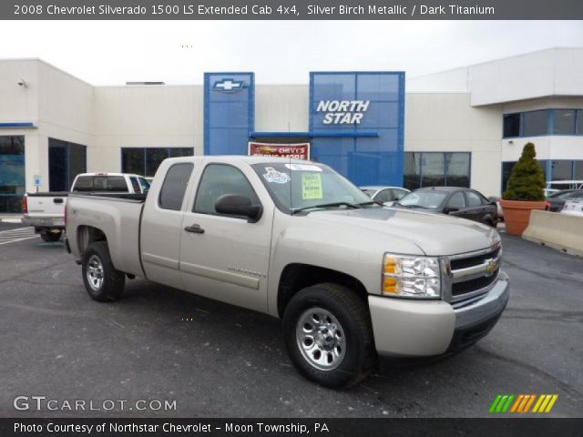 2008 Chevrolet Silverado 1500 LS Extended Cab 4x4 in Silver Birch Metallic