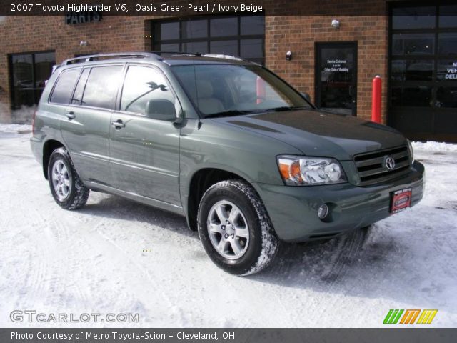 2007 Toyota Highlander V6 in Oasis Green Pearl