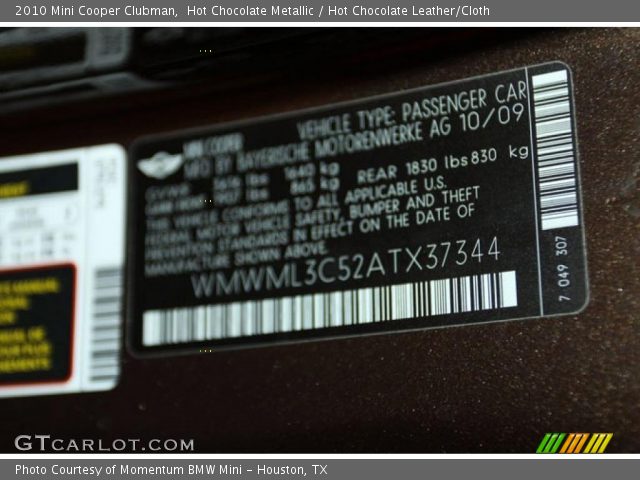 2010 Mini Cooper Clubman in Hot Chocolate Metallic