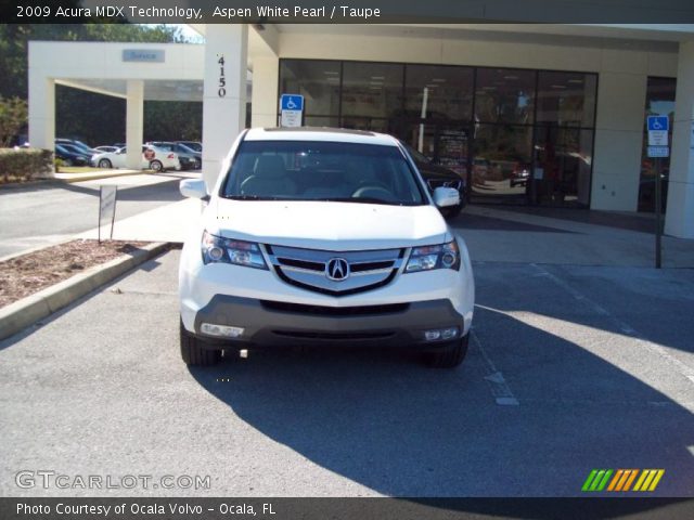2009 Acura MDX Technology in Aspen White Pearl