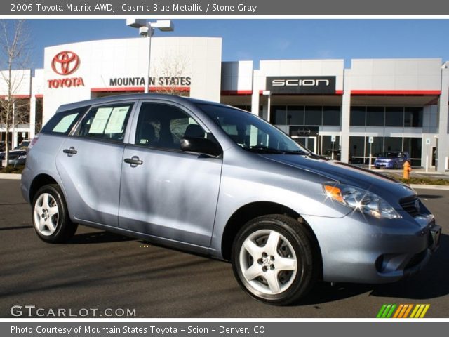 2006 Toyota Matrix AWD in Cosmic Blue Metallic