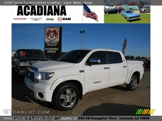 2008 Toyota Tundra Limited CrewMax in Super White
