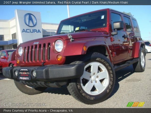 2007 Jeep Wrangler Unlimited Sahara in Red Rock Crystal Pearl