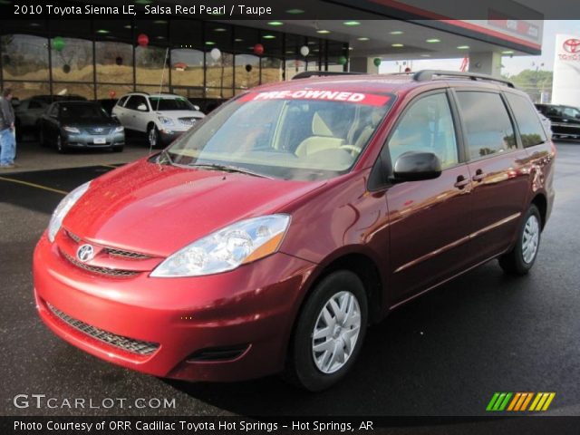 2010 Toyota Sienna LE in Salsa Red Pearl