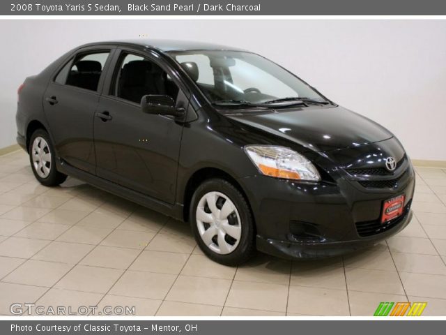 2008 Toyota Yaris S Sedan in Black Sand Pearl