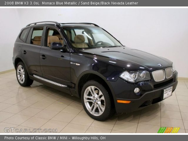 2008 BMW X3 3.0si in Monaco Blue Metallic