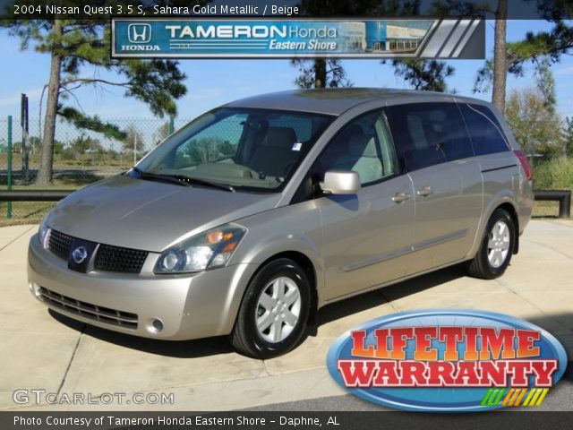 2004 Nissan Quest 3.5 S in Sahara Gold Metallic