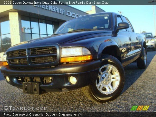 2002 Dodge Dakota Sport Quad Cab in Patriot Blue Pearl