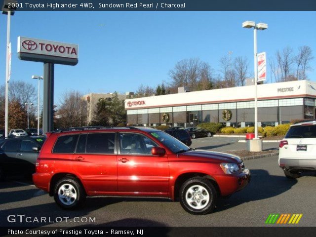 2001 Toyota Highlander 4WD in Sundown Red Pearl