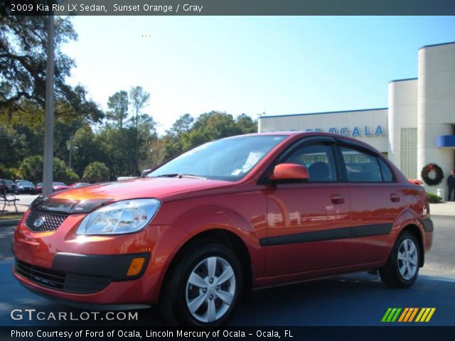 2009 Kia Rio LX Sedan in Sunset Orange