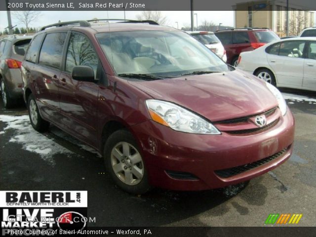 2008 Toyota Sienna LE in Salsa Red Pearl