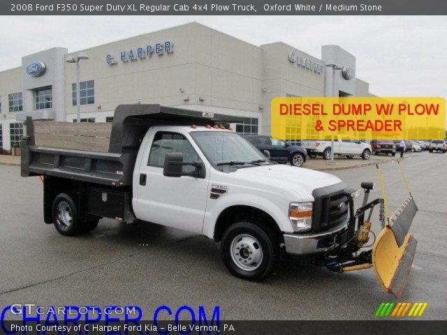 2008 Ford F350 Super Duty XL Regular Cab 4x4 Plow Truck in Oxford White