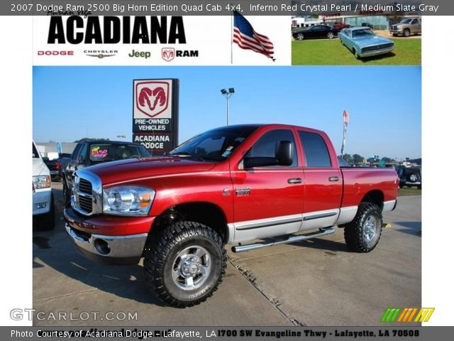 2007 Dodge Ram 2500 Big Horn Edition Quad Cab 4x4 in Inferno Red Crystal Pearl