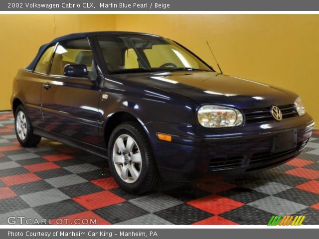 2002 Volkswagen Cabrio GLX in Marlin Blue Pearl