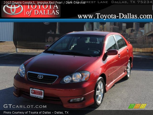 2007 Toyota Corolla S in Impulse Red Pearl