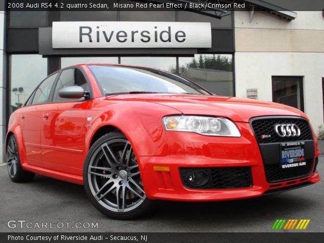 2008 Audi RS4 4.2 quattro Sedan in Misano Red Pearl Effect