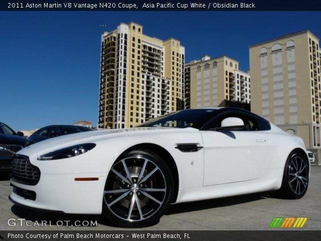 2011 Aston Martin V8 Vantage N420 Coupe in Asia Pacific Cup White