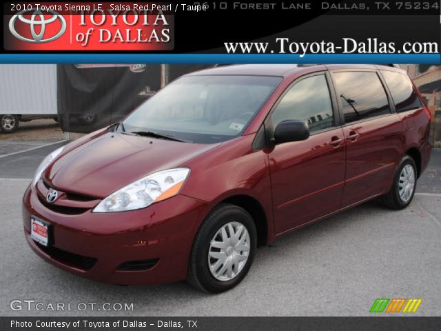 2010 Toyota Sienna LE in Salsa Red Pearl