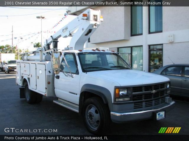 2001 Chevrolet Silverado 3500 Regular Cab Chassis Utility Bucket in Summit White