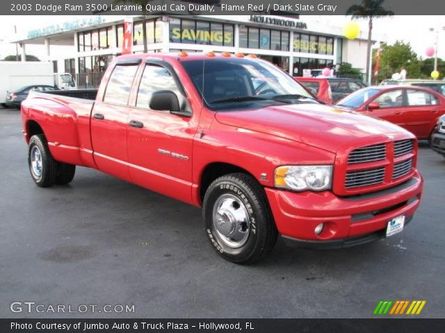 2003 Dodge Ram 3500 Laramie Quad Cab Dually in Flame Red