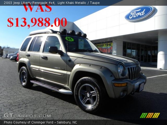 2003 Jeep Liberty Renegade 4x4 in Light Khaki Metallic