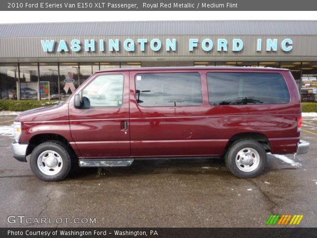 2010 Ford E Series Van E150 XLT Passenger in Royal Red Metallic