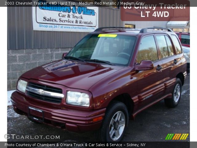 2003 Chevrolet Tracker 4WD Hard Top in Medium Red Metallic