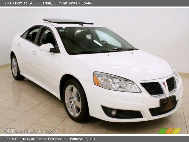 2010 Pontiac G6 GT Sedan in Summit White