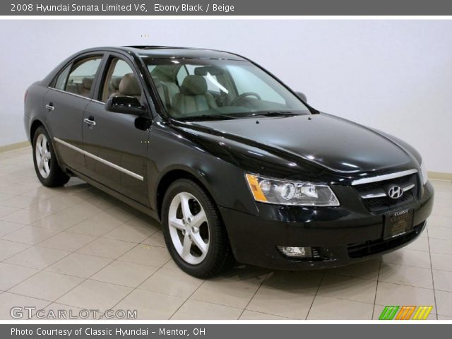 2008 Hyundai Sonata Limited V6 in Ebony Black
