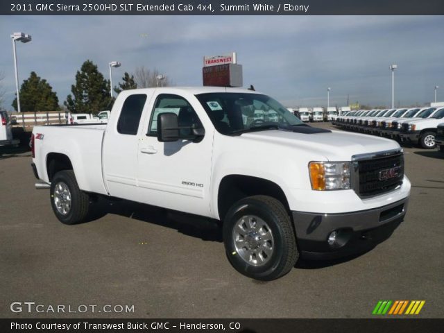 2011 GMC Sierra 2500HD SLT Extended Cab 4x4 in Summit White