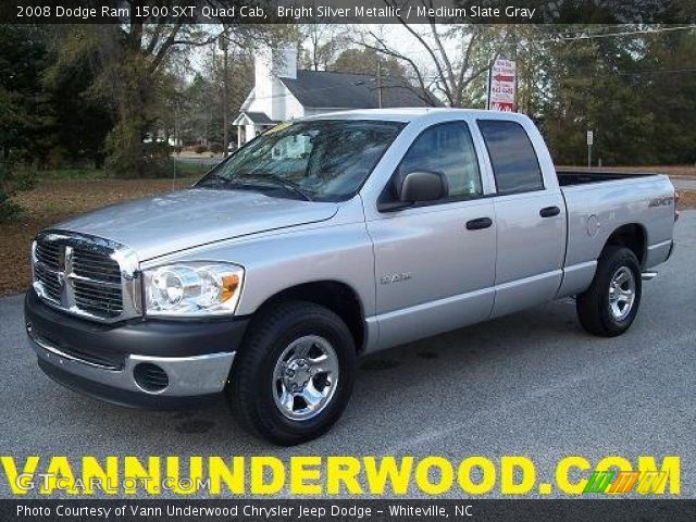 2008 Dodge Ram 1500 SXT Quad Cab in Bright Silver Metallic