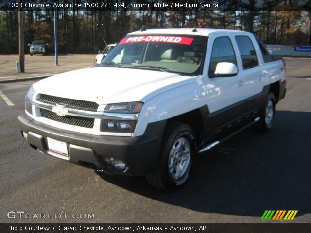 2003 Chevrolet Avalanche 1500 Z71 4x4 in Summit White