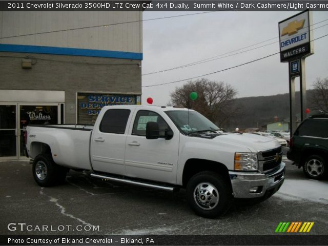 2011 Chevrolet Silverado 3500HD LTZ Crew Cab 4x4 Dually in Summit White