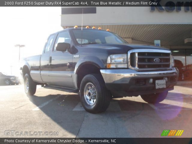 2003 Ford F250 Super Duty FX4 SuperCab 4x4 in True Blue Metallic