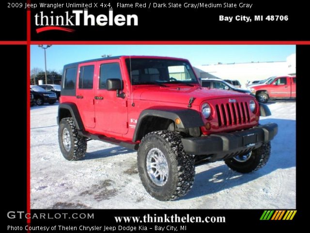 2009 Jeep Wrangler Unlimited X 4x4 in Flame Red