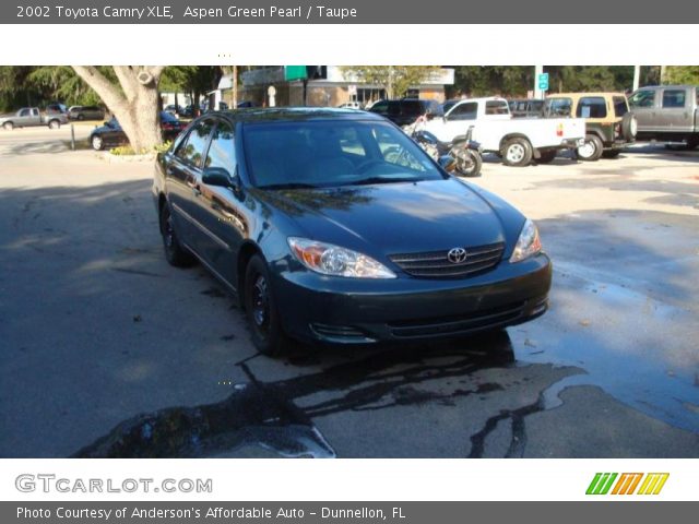 2002 Toyota Camry XLE in Aspen Green Pearl