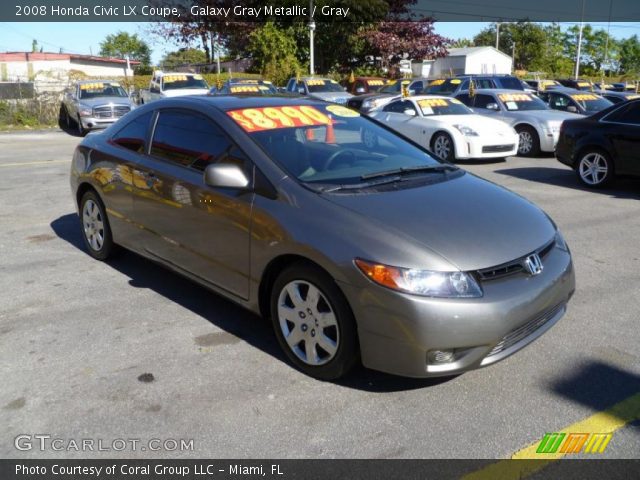 2008 Honda Civic LX Coupe in Galaxy Gray Metallic