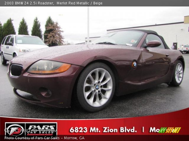 2003 BMW Z4 2.5i Roadster in Merlot Red Metallic