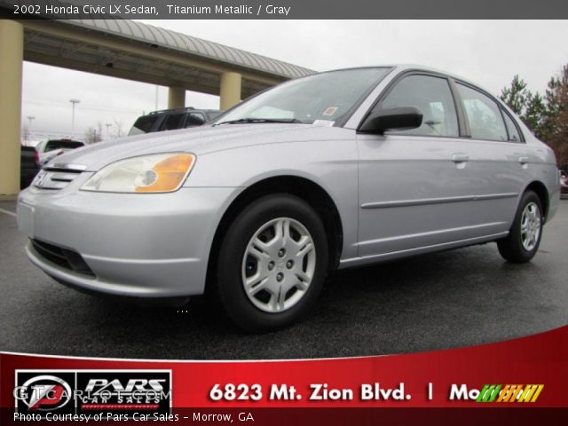 2002 Honda Civic LX Sedan in Titanium Metallic