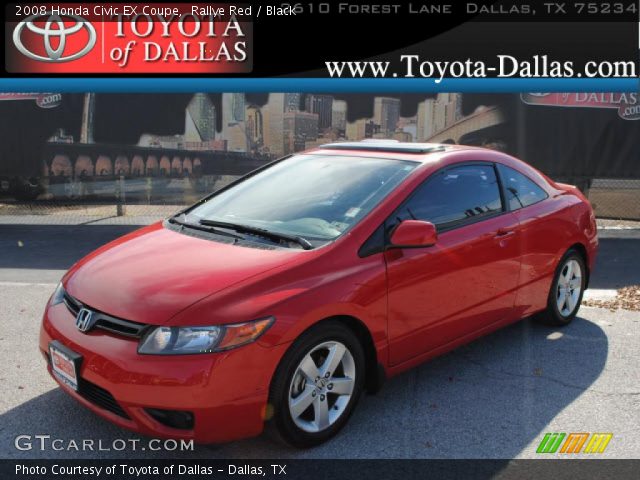 2008 Honda Civic EX Coupe in Rallye Red