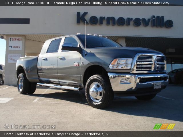 2011 Dodge Ram 3500 HD Laramie Mega Cab 4x4 Dually in Mineral Gray Metallic