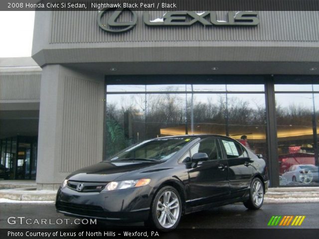2008 Honda Civic Si Sedan in Nighthawk Black Pearl