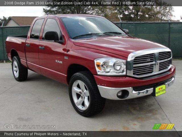 2008 Dodge Ram 1500 Lone Star Edition Quad Cab 4x4 in Flame Red