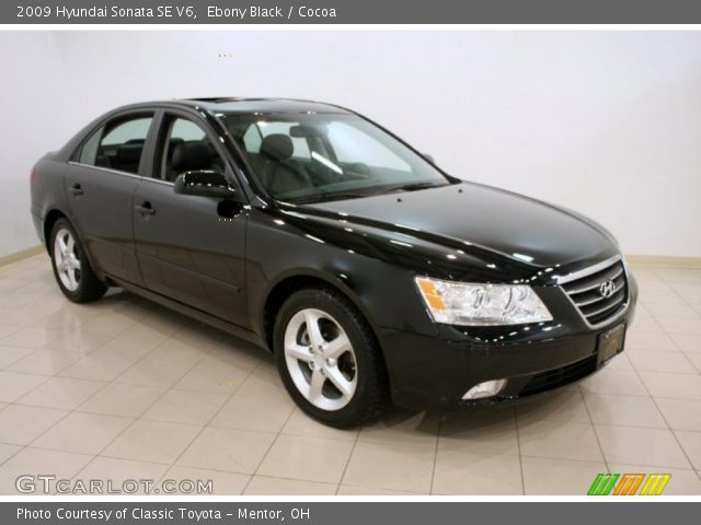2009 Hyundai Sonata SE V6 in Ebony Black