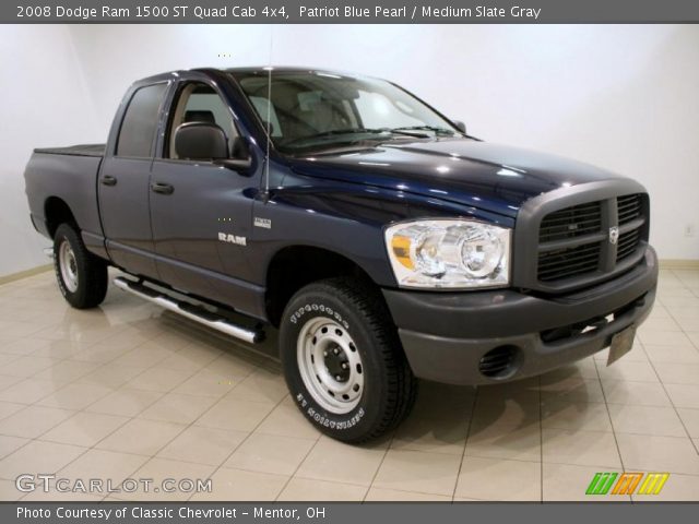 2008 Dodge Ram 1500 ST Quad Cab 4x4 in Patriot Blue Pearl