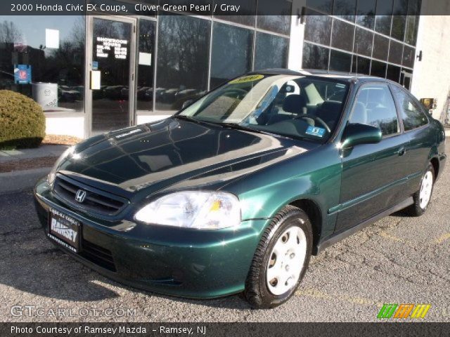 2000 Honda Civic EX Coupe in Clover Green Pearl