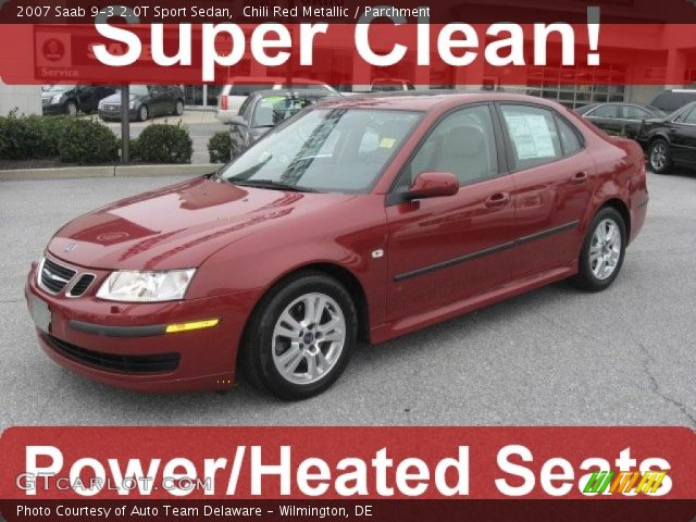 2007 Saab 9-3 2.0T Sport Sedan in Chili Red Metallic