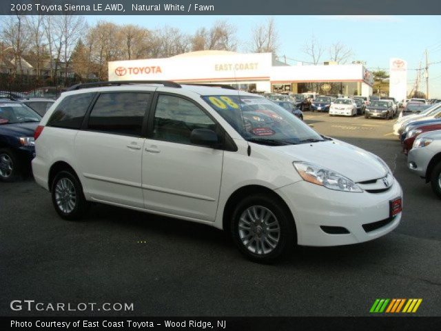 2008 Toyota Sienna LE AWD in Natural White