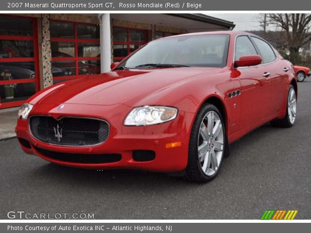 2007 Maserati Quattroporte Sport GT in Rosso Mondiale (Red)