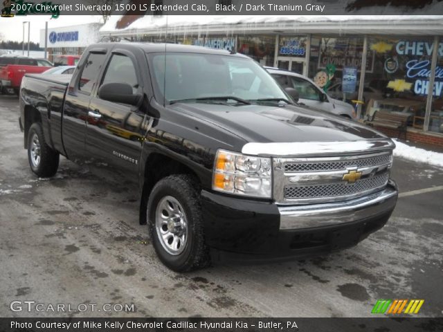 Black 2007 Chevrolet Silverado 1500 Ls Extended Cab Dark